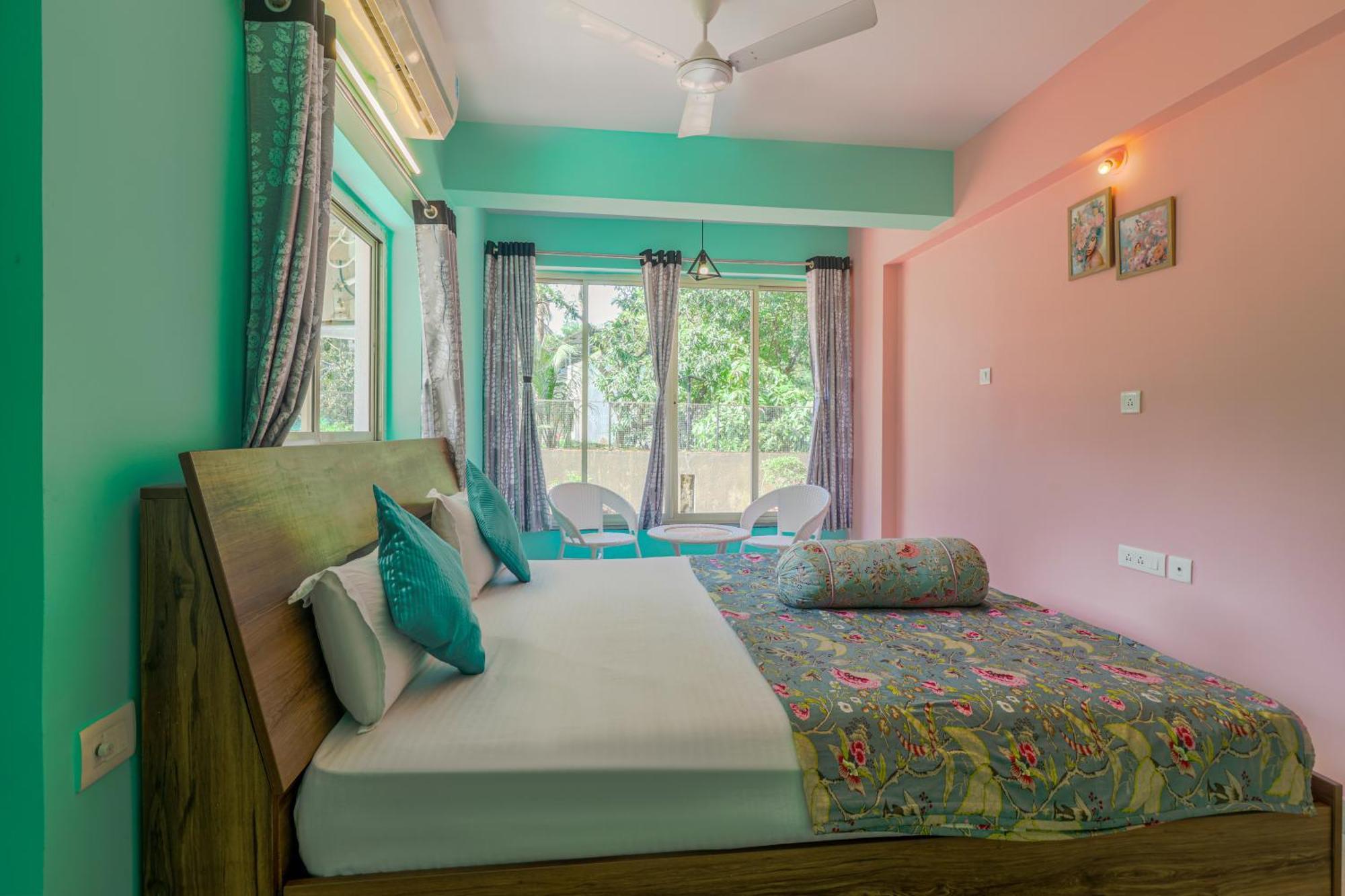 4Bhk Sparkling Apartment Near Beach Pool & Bar 2Bhkx2 Vagator Værelse billede
